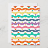 カラフルな虹とユニコーンの2歳誕生日パーティー 招待状 (裏面)