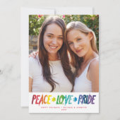 カラフルな虹と平和愛プライドLGBTQ+の写真 シーズンカード (正面)