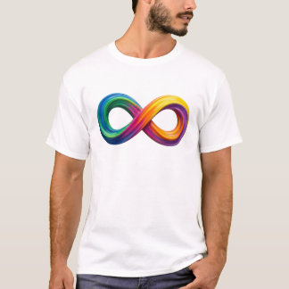 カラフルな虹のインフィニティTシャツ Tシャツ