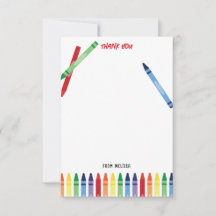 カラフルな虹のクレヨン かわいいイニシャル 子ども