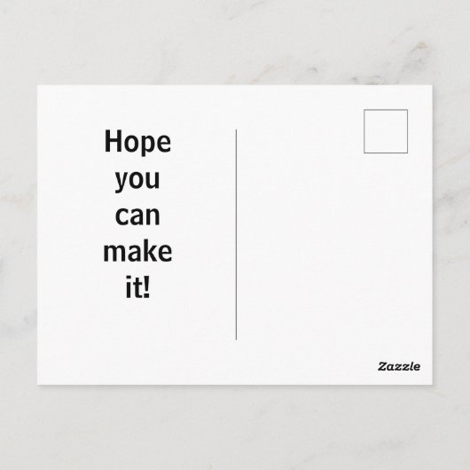 カラフルな虹のクロスストライプ招待状 ポストカード (裏面)