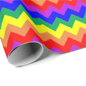 カラフルな虹のシェブロンストライプ マルチカラー ラッピングペーパー (ロールコーナー)