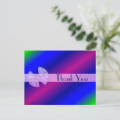 カラフルな虹のストライプの感謝ポストカード ポストカード (スタンド正面)