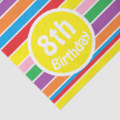 カラフルな虹のストライプの誕生日年齢 薄葉紙 (詳細)
