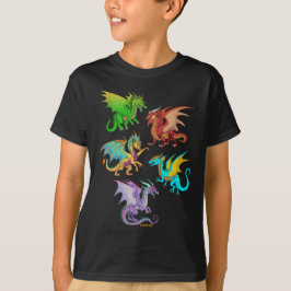 カラフルな虹のドラゴンの学校 Tシャツ