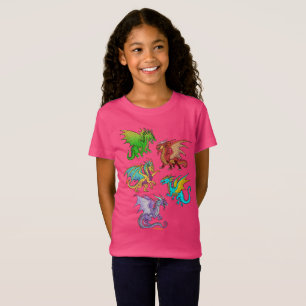カラフルな虹のドラゴンの学校 Tシャツ