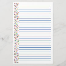 カラフルな虹のハートは文房具のバレンタインを並べました