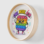 カラフルな虹のポップアート壁掛け "One More Pop!" 壁時計 (傾斜)