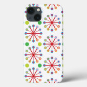 カラフルな虹のレトロは芸術的な電話包装に点を打ちます Case-Mate iPhoneケース (裏面)