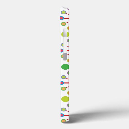 カラフルな虹のレトロは芸術的な電話包装に点を打ちます Case-Mate iPhoneケース (裏面 / 左)