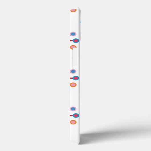 カラフルな虹のレトロは芸術的な電話包装に点を打ちます Case-Mate iPhoneケース (裏面 / 右)