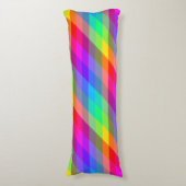 カラフルな虹の分光プリズム ボディピロー (正面縦)