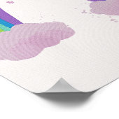 カラフルな虹の子供部屋ポスター 保育園プリント ポスター (角)