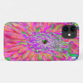 カラフルな虹の抽象的な装飾的なダリアの花 Case-Mate iPhoneケース (裏面(横))