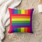 カラフルな虹の旗ゲイプライド クッション (ブランケット)