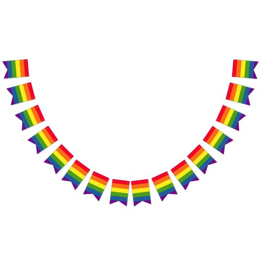 カラフルな虹の旗ゲイプライド バンティングフラッグ (全)