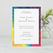 カラフルな虹の結婚式招待状 招待状 (スタンド正面)