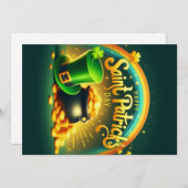 カラフルな虹の金 聖パトリックの日 シーズンカード (正面/裏面)