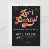 カラフルな虹の飾りでパーティしよう!招待状 招待状 (正面)