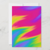 カラフルな虹の飾り 子供の誕生日パーティー 招待状 (裏面)