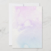 カラフルな虹の魔法のユニコーン誕生日 招待状 (裏面)