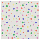 カラフルな虹は水玉模様の白の生地を着色します ファブリック (クローズアップ)