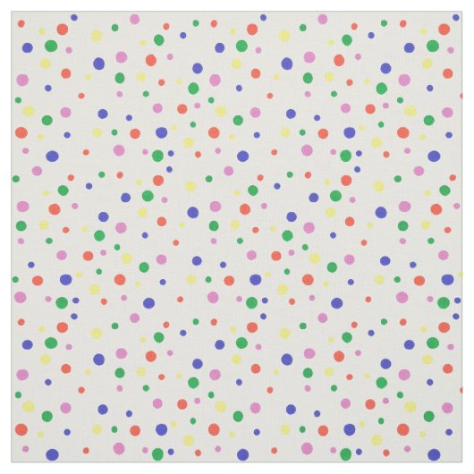 カラフルな虹は水玉模様の白の生地を着色します ファブリック (見本)