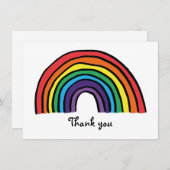 カラフルな虹 サンキューカード (正面/裏面)