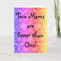 カラフルな虹 二人のママ 母の日カード