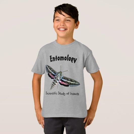 カラフルな蛾の昆虫学Tシャツ フロント Tシャツ (正面フル)