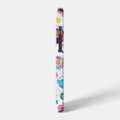 カラフルな蝶々模様 iPhoneケース (左側面)