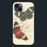 カラフルな蝶が付いているセピア色の葉 iPhone 13ケース<br><div class="desc">これらの多彩な蝶の翼はこの部分の手描きの葉のセピア色の調子に対してすばらしく際立っています。 このプリントの魅了する美しいはあなたの家ですばらしく見ます。 今日コピーを買って下さい!</div>