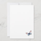 カラフルな蝶と野の花の生涯 ブライダルシャワー 招待状 (裏面)