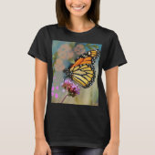カラフルな蝶のデザインの女性用Tシャツ -  Tシャツ (正面)