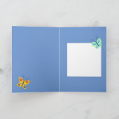 カラフルな蝶のブランクカード カード (内部)