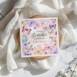 カラフルな蝶のベビーシャワー スタンダードカクテルナプキン