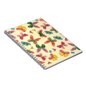 カラフルな蝶の庭園ダイアリー ノートブック (右側)