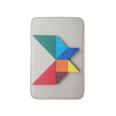 カラフルな蝶タングラム バスマット (正面縦)