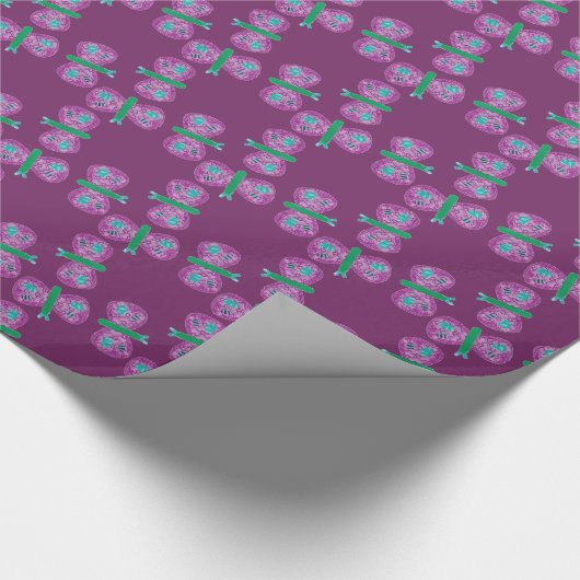 カラフルな蝶包装紙 ラッピングペーパー (角)