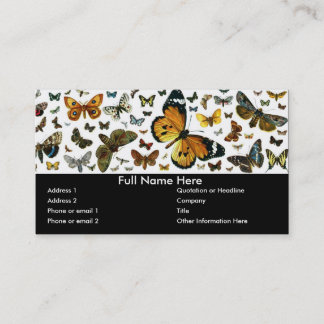 カラフルな蝶古書売買のイメージのしおり 名刺