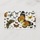 カラフルな蝶古書売買のイメージのしおり 名刺 (裏面)