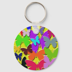 カラフルな蝶基本的なKeychain キーホルダー