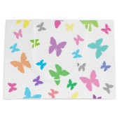 カラフルな蝶芸術 ラージペーパーバッグ (正面)