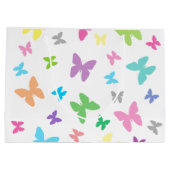 カラフルな蝶芸術 ラージペーパーバッグ (裏面)