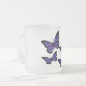カラフルな蝶蝶 フロストグラスマグカップ (正面左)