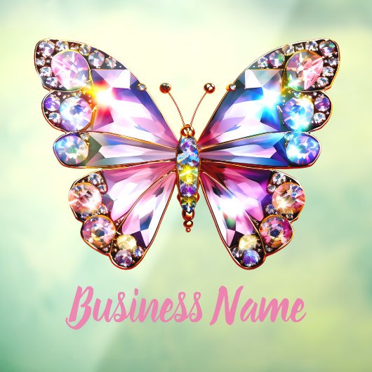 カラフルな蝶 ウィンドウサイン (シート3)