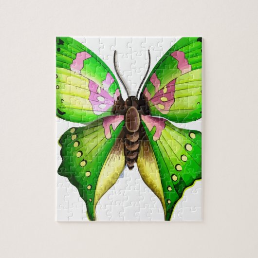 カラフルな蝶 ジグソーパズル (縦)