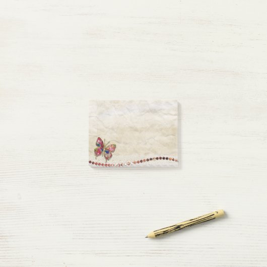 カラフルな蝶 ポストイット (デスク上)