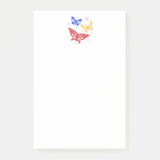 カラフルな蝶 ポストイット (正面)