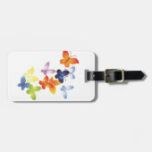 カラフルな蝶 ラゲッジタグ (正面横)